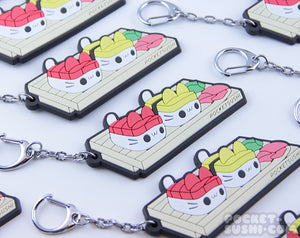 Sushi Cats Rubber Keychain
