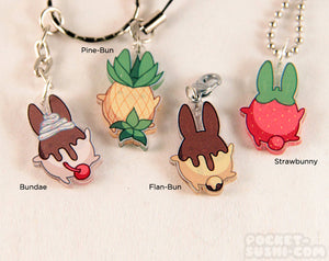 Cute Food Bunny Acrylic Charm