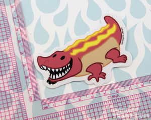 Hot Dog Gator Vinyl Sticker