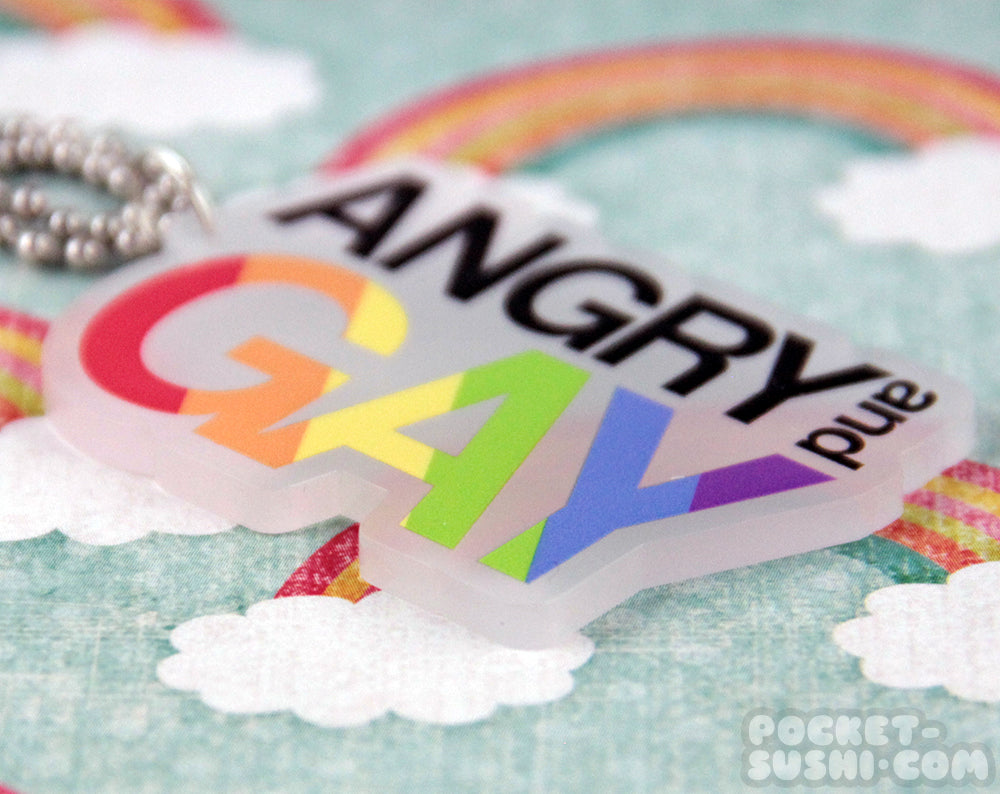ANGRY and GAY Acrylic Charm