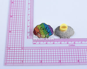 Muscular GAY Pride Rainbow Enamel Pin