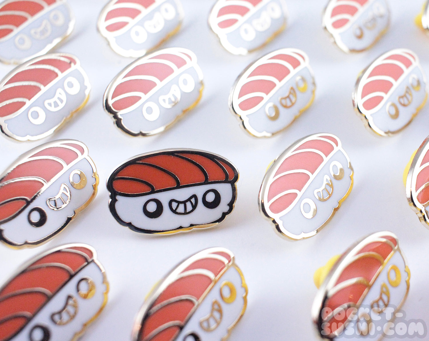 Smiling Sushi Enamel Pin